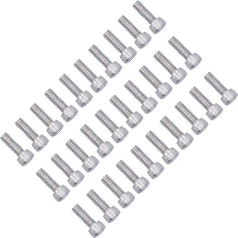 Vis à tête cylindrique hexagonale M5 en Acier Inoxydable A2 - Lot de 30 pièces de 35mm (1/5)