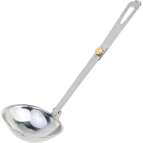 Louche à soupe pliante en acier inoxydable, ustensile de cuisine pour la cuisine en extérieur-M-Silver (1/3)