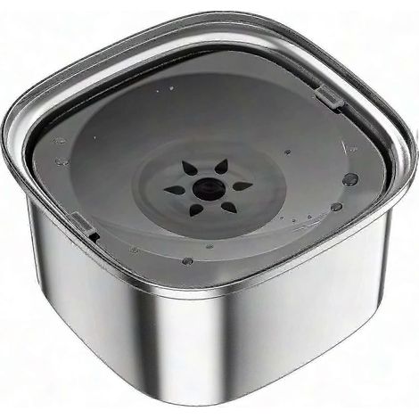 Bol à eau pour chien 100oz en acier inoxydable, grande capacité, anti-débordement, distributeur d'eau lent pour animaux, gamelle anti-renversement pour voiture, chien de grande taille, accessoire prat (1/5)