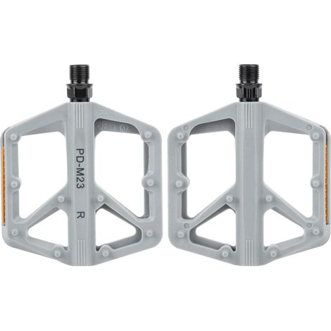 Pédales de vélo avec crampons antidérapants en nylon léger et double roulement pour une pédalage stable (1/3)