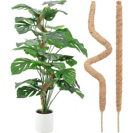 Tuteur pour plantes grimpantes en fibre de coco et aluminium - Pack de 2 - 120 cm (1/4)