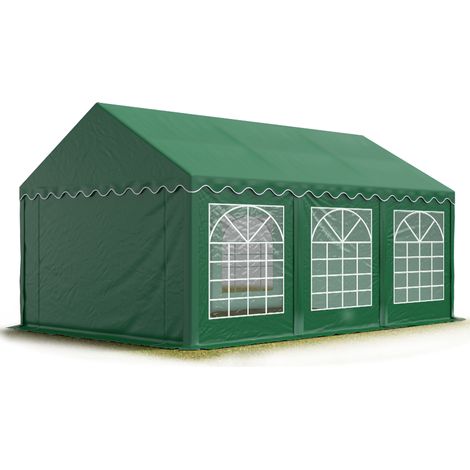 Party-Zelt Festzelt 3x6 m Garten-Pavillon -Zelt PVC Plane 700 N in dunkelgrün Wasserdicht
