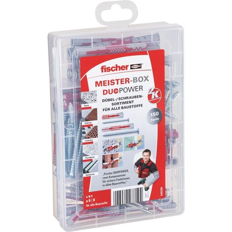 Fischer Meister-Box DUOPOWER Kit de fijación 150 piezas plateado