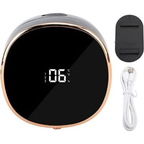 Distributeur automatique de savon mural, rechargeable, sans contact, intelligent, pour salle de bain et cuisine (noir) (1/5)