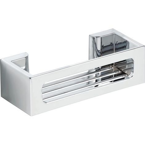 Tablette Murale, Tablette en Plastique, sans perçage, Panier Profond pour Poser Les Articles d'hygiène en sécurité, idéale pour Salle de Bain (1/5)