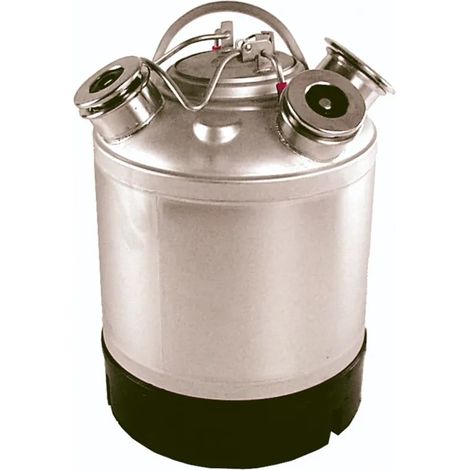 Récipient de nettoyage en acier inoxydable pour 1 raccord de tirage, raccords interchangeables sans fittings inclus, capacité 9 litres pour hygiène optimale des installations à bière