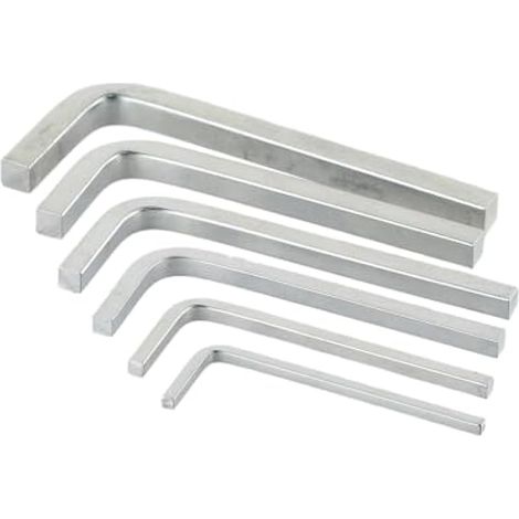 Lot de 6 clés à tête carrée en forme de L, kit d'outils de serrage de vis en acier au chrome vanadium, jeu de clés à tête carrée pour le serrage de vis carrées (1/5)