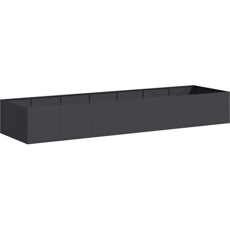 Maison Exclusive - Pflanzkübel Schwarz 280x80x40 cm Stahl