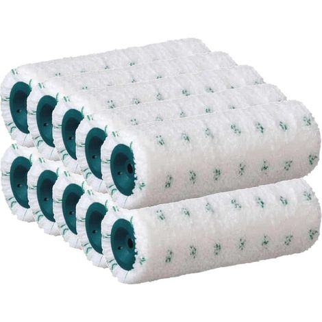 Rouleau peinture microfibre tissée 180mm – Poils 12mm – Pour peintures aqueuses velours et satinées – Lot de 10 – Rota - MICROSTAR12 (1/3)