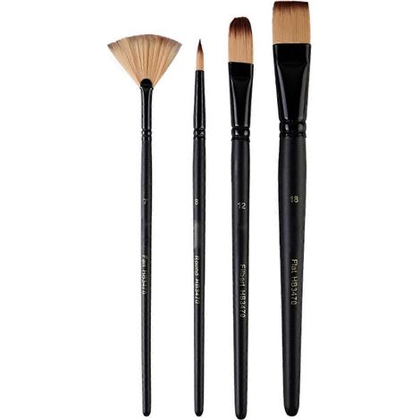 1 ensemble de pinceaux pour peinture acrylique et aquarelle, outil de peinture facile à utiliser, fournitures d'art multicolores (1/5)