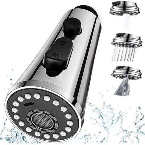 Ausziehbarer Brausekopf für Küchenarmatur – 3 Modi: Brause, Strahl, Hochdruck – Kompatibel mit 1/2-Zoll-Spülbecken – 30 % Wasserersparnis (1/5)