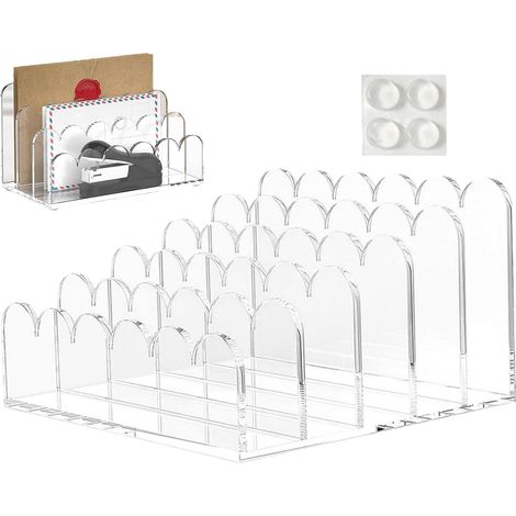 Acryl Mail Organizer vertikales Aufbewahrungsregal mit