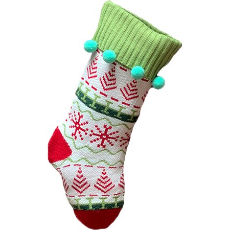 Chaussette De Noël - Pour Décoration De Foyer - Compatible Avec Cheminée Et Mur - Lot De 6 (1/5)