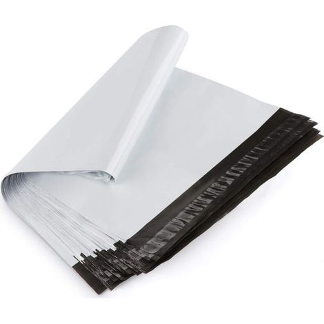 100 pcs Plastic Shipping Bags 35 x 45cm Plastic Envelopes Shipping Bags White Color Waterproof and Tear-Resistant Mailing Pouches - Fei Yu (1/5)