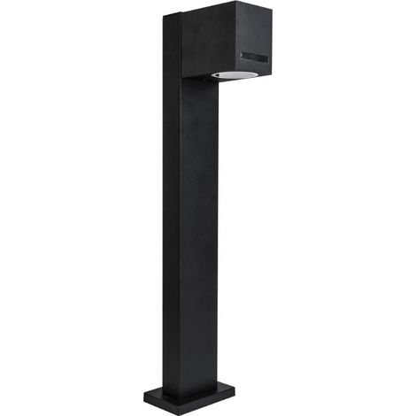 Borne de Jardin Noire 50cm IP54 pour Ampoule GU10 - SILUMEN
