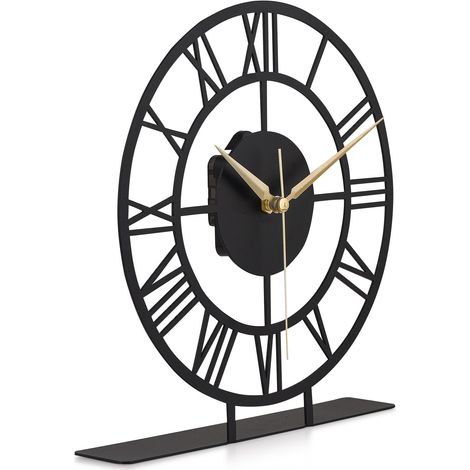 Reloj Reloj de pared Reloj decorativo Clock 100% Metal Negro