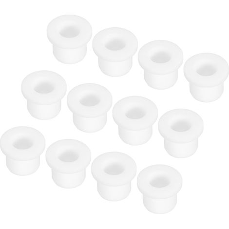 30Pcs t Shape Passe-fil En Caoutchouc Montage Dia 12mm ID 8mm H 12mm Blanc Joint De Protection Passe-fils Flexible pour Câble Tuyau (1/5)