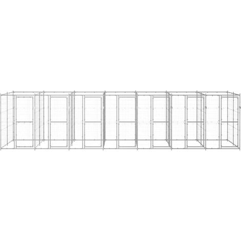 Maison Exclusive - Outdoor-Hundezwinger Verzinkter Stahl 16,94 m² (1/5)