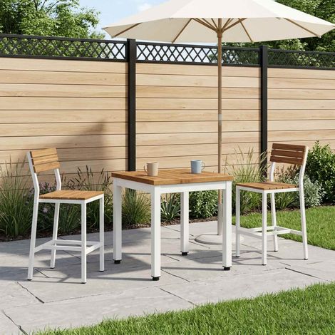 vidaXL Mesa de centro Natural y Blanco 40 x 40,5 x 36 cm (1/5)