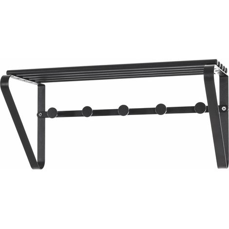 Porte-manteau mural design classique métal noir Axel