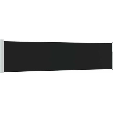 Tenda da Sole  Tenda Laterale Retrattile per Patio 120x500 cm Nero (1/5)