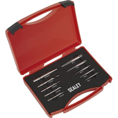 Sealey Step Drill Screw/Bolt Extractor Set 10pc AK8187