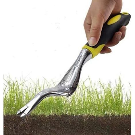 Pair Kit d'outils de Jardinage pour Jardinage en Plein air Motif Fleurs pour enlever Les Mauvaises Herbes 11.8In0.8In Jaune