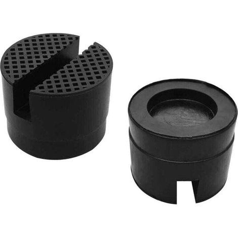 Bloc de Caoutchouc pour Tampon Cric 2 Pièces Jack Pad Universel pour Crics de Levage Hydraulique Auto 5cm (1/4)