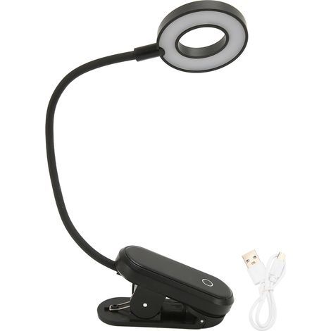 Clip-on desk lamp, touch control, multifunctional, with 360-degree gooseneck, for bedside reading (1/5)