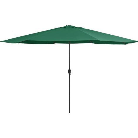 Sombrilla de jardín con palo de metal verde 390 cm vidaXL (1/2)