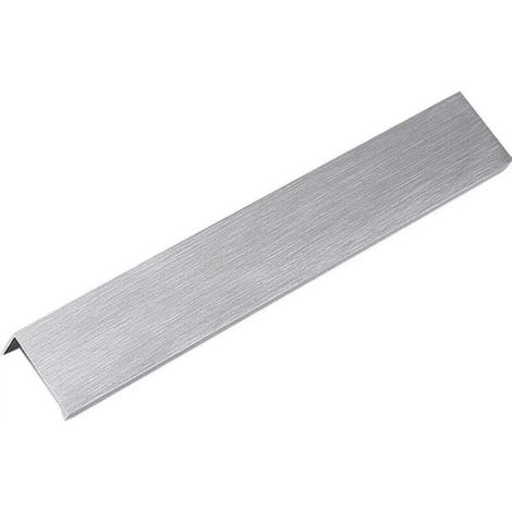 Maniglia per mobile da cucina, maniglia a incasso color argento, maniglia per anta in lega di alluminio a scomparsa, 2 pezzi, interasse fori 224 mm