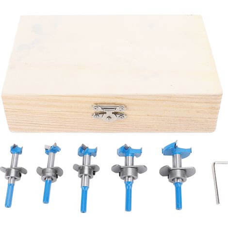 [JAMAIS UTILISÉ]Jeu de 5 forets à queue hexagonale réglables pour l'installation de charnières invisibles (15 mm, 20 mm, 25 mm, 30 mm, 35 mm). (1/5)
