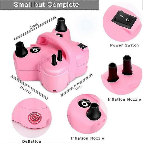 Pompe électrique pour ballons, pompe électrique 3 en 1 de 600 W, pompe de gonflage/dégonflage, compatible avec les bouées, les matelas pneumatiques, les fêtes, les anniversaires, les mariages et autre (1/2)