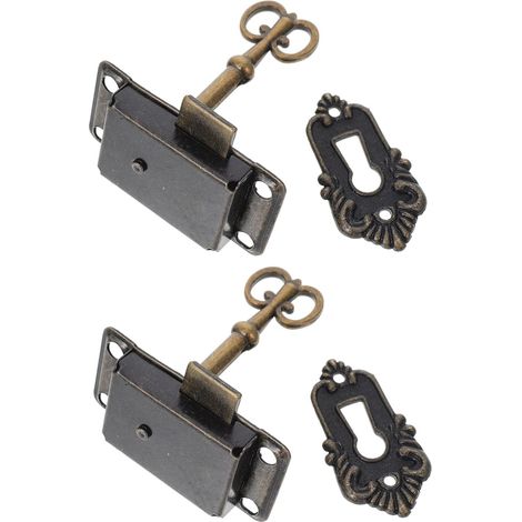 Kisangel Lot de 2 verrous décoratifs vintage en métal pour boîtes à bi (1/5)