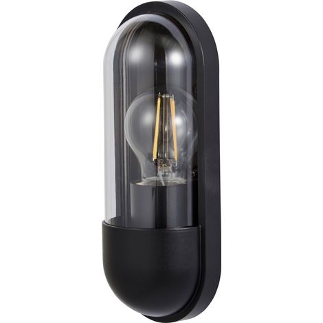 Litecraft Pildora Wall Light Outdoor IP54 Rated Garden Fitting - Black (1/5)