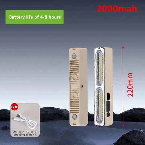 Lampe de travail LED rechargeable 200 W 2000 mAh USB C étanche (1/5)