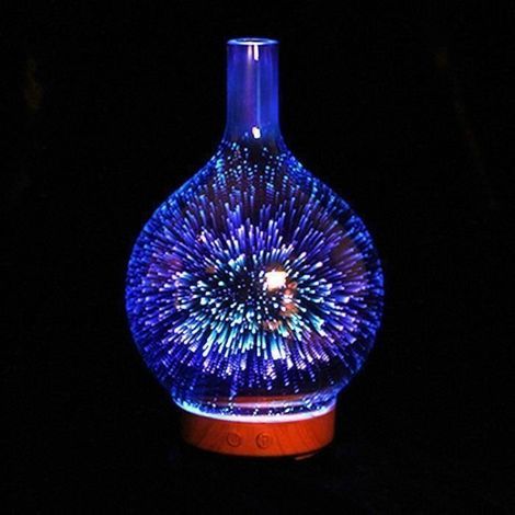 3D-Diffusor für ätherische Öle, 100 ml Ultraschall-Aromatherapie-Luftbefeuchter mit Kaltvernebelung (1/4)