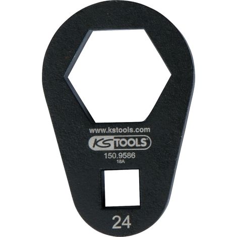 Clé à douille mâle 3/8", extra plate, 24 mm