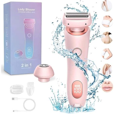 Glide Pro 3.0 Rasierer, Dusk Rasierer für Frauen, Duskofficial – 2-in-1 Silk Glide Pro Elektrorasierer, Nass- und Trockenrasur für Beine, Arme, Achseln und Intimbereich, Pink (1/5)
