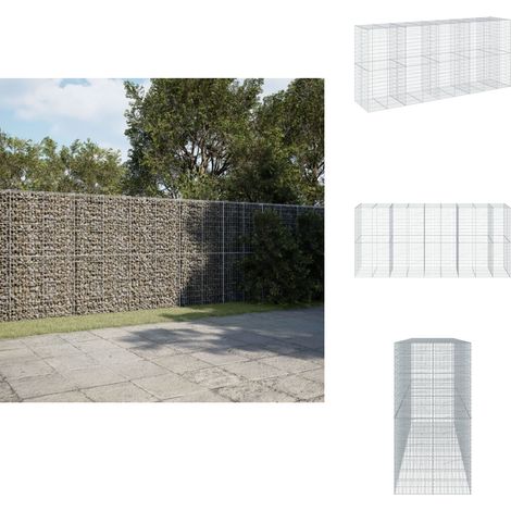 Panier gabion avec couvercle 450x100x200 cm fer galvanisé - Panier Gabion - Paniers Gabion - Mur En Gabion - Gabion (1/5)