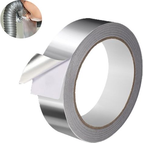 Nastro isolante per tubi, nastro in alluminio. Nastro isolante in alluminio resistente al calore, in rotolo. Nastro adesivo in alluminio, 5 cm x 50 metri. Utilizzato per... (1/5)