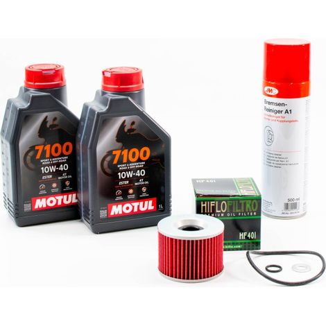 Kit Entretien Vidange pour KAWASAKI ZZR 250 de 1990 à 2003 - MOTUL 7100 10W40 2L