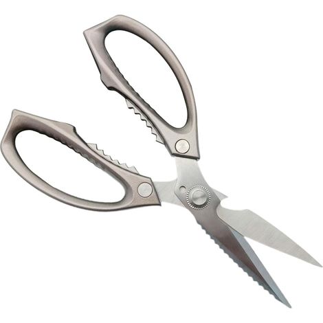 Ciseaux de cuisine Outil de coupe en acier inoxydable Ciseaux polyvalents pour couture, tissu, papier, cuisine, salade, préparation de viande, jardin, volaille, bricolage, maison (1/4)