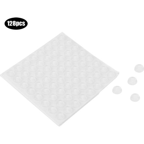 128 patins adhésifs en silicone transparents antidérapants pour la maison, 12 x 4 mm (1/5)