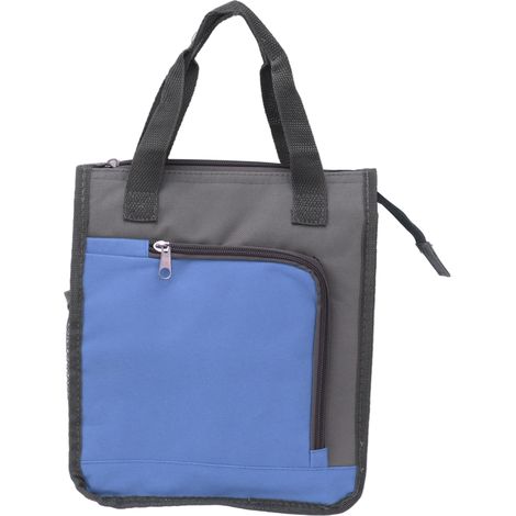 Sac isotherme réfrigéré bleu, poignée élargie, réutilisable pour courses, travail, voyage, randonnée, livraison alimentaire (1/5)