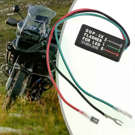 3-poliges 12V-Elektronik-Blinkerrelais für Motorräder und ATVs mit LED-Beleuchtung – JXLGV (1/5)