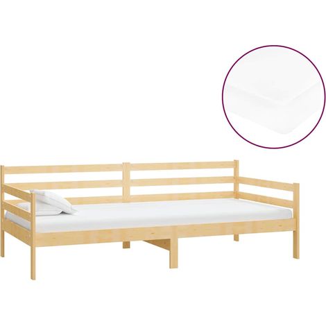 Maison Exclusive - Sofá cama con colchón madera de pino maciza 90 (1/5)