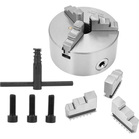 Mandrin de tour auto-centrant 3 mors SANOU K11-130, diamètre 130 mm (1/5)