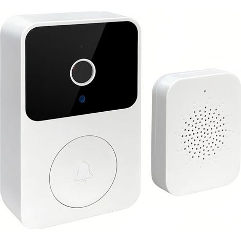 royaluxe -Sonnette Sans Fil Connectée Avec Caméra De Surveillance, Wifi Smart Camera, Enregistrement Vidéo, Sonnette Porte (Type-C), Plusieurs Sonnerie Rechargeable, Connexion Smartphone Android Et Ip (1/5)
