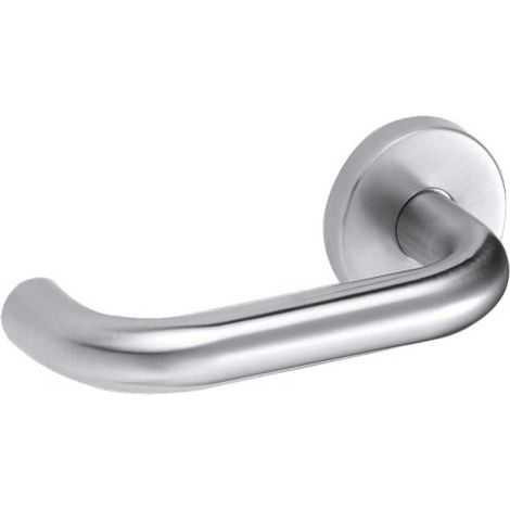 Béquille double sur rosaces bouton palière extérieur fixe type Linox 492 inox 202 main gauche - VACHETTE (1/3)